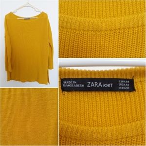 Zara Yellow Knit Sweater